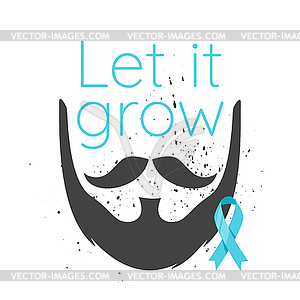 Prostate cancer awareness month poster - vector image