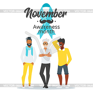 Prostate cancer awareness month poster - vector clipart