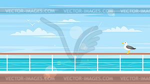 Cruise, travel and tourism concept - vector image