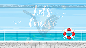 Cruise, travel and tourism concept - vector clipart