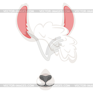 Selfie and video chat filter - vector clipart
