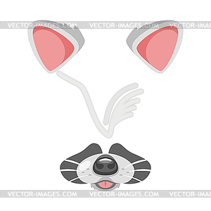 Selfie and video chat filter - vector clip art