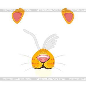 Selfie and video chat filter - vector clip art