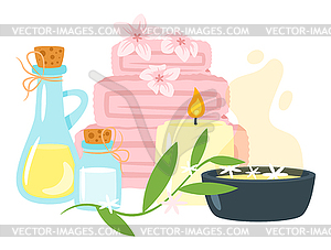 Health care and spa icons - vector image