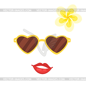 Hawaii face element carnival mask - vector clipart