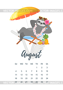 august calendar clip art