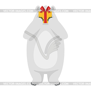 Carto polar bear - vector clip art