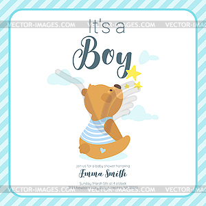 Baby shower invitation - vector image