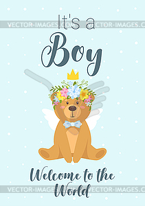 Baby shower invitation - vector clipart