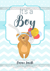 Baby shower invitation - vector image