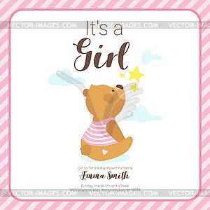 Baby shower invitation - vector image