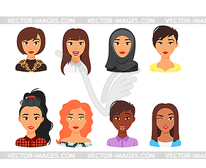 Set of people avatar - vector image