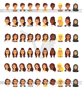 Set of people avatar - vector clipart