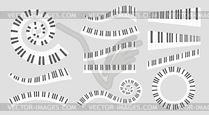 Musical instrument keys - vector image