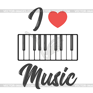 Musical instrument keys - vector clipart