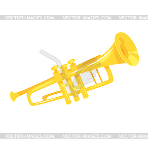 Music instrument - trumpet - royalty-free vector clipart
