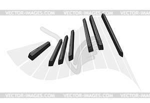 Musical instrument keys - vector image