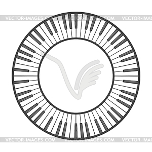 Musical instrument keys - vector clipart