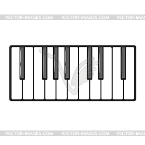 Musical instrument keys - vector clip art