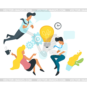 Problem solving concept business - vector clip art