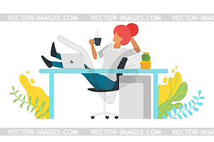 Coffee break concept business - vector clipart