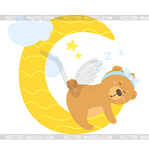 Cute teddy bear - royalty-free vector clipart