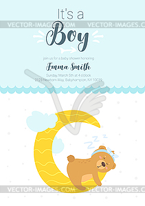 Baby shower design template - vector clip art