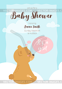 Baby shower design template - vector clipart