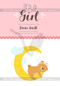 Baby shower design template - vector clip art