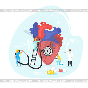 Концепция лечения сердца - изображение векторного клипарта