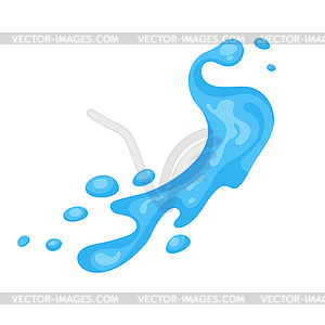 Всплеск воды. мультяшный - векторное изображение