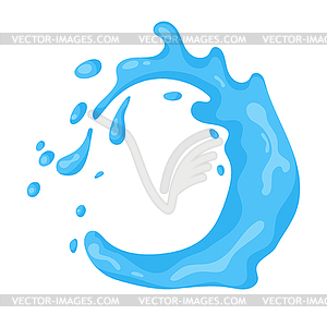 Water splash. cartoon - vector clip art