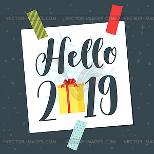 New Year and Christmas card - vector clip art