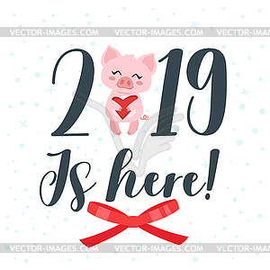 New Year and Christmas card - vector clipart