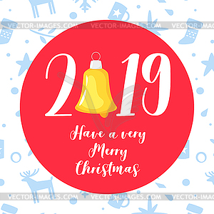 New Year and Christmas card - vector clipart