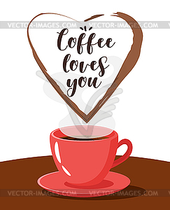 Coffee poster template for restaurant - vector clipart
