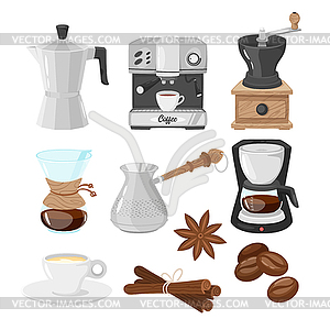 Coffee makers icons - vector clipart