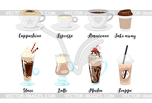 Coffee shop icon for menu - vector EPS clipart