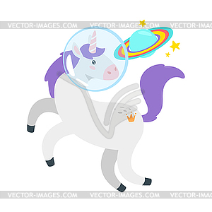 Cute unicorn. Fairytale animal - vector image