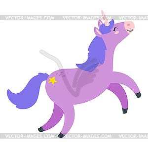 Cute unicorn. Fairytale animal - vector EPS clipart