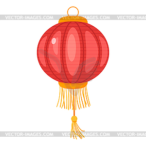 Китайский цветной бумажный фонарь - цветной векторный клипарт