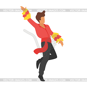 Carnival dancer silhouette - royalty-free vector image