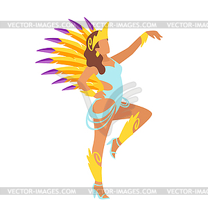 Carnival dancer silhouette - vector clip art