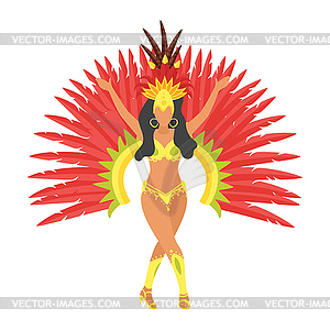 Carnival dancer silhouette - vector clipart
