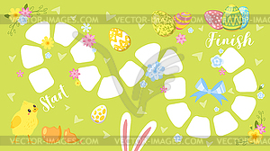 Easter board game template - vector image