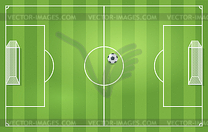 Soccer or football game field - vector clipart
