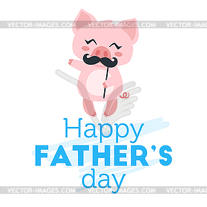 Father day greeting card template - vector clipart