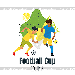 Элемент дизайна чемпионата по футболу - иллюстрация в векторном формате