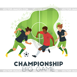 Soccer championship design element - color vector clipart