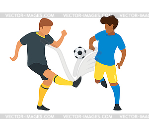 Soccer game players - vector image